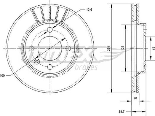 TOMEX brakes TX 70-46 - Kočioni disk www.molydon.hr