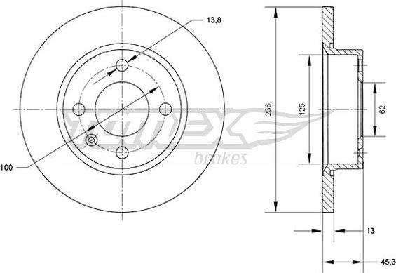 TOMEX brakes TX 70-41 - Kočioni disk www.molydon.hr