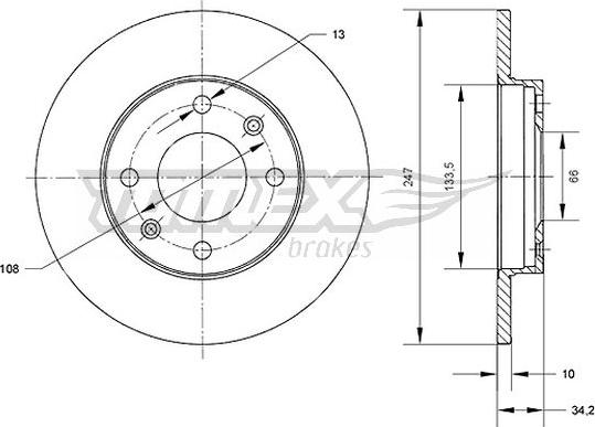 TOMEX brakes TX 70-50 - Kočioni disk www.molydon.hr