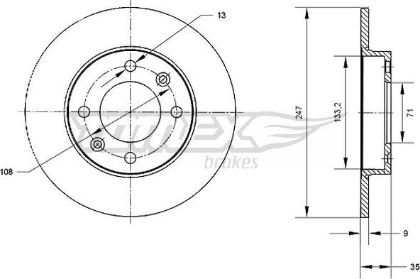 TOMEX brakes TX 70-58 - Kočioni disk www.molydon.hr