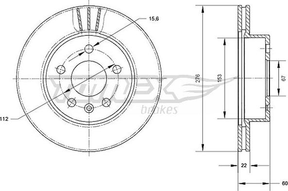 TOMEX brakes TX 70-52 - Kočioni disk www.molydon.hr