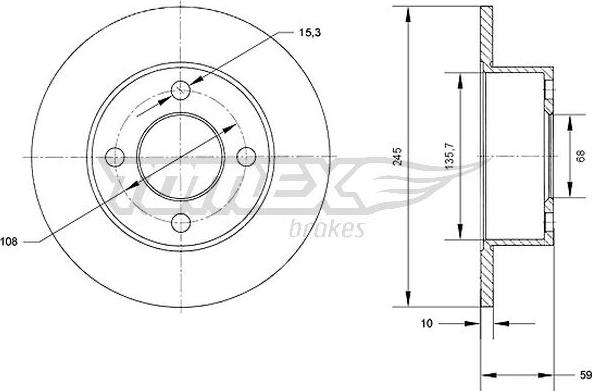 TOMEX brakes TX 70-57 - Kočioni disk www.molydon.hr