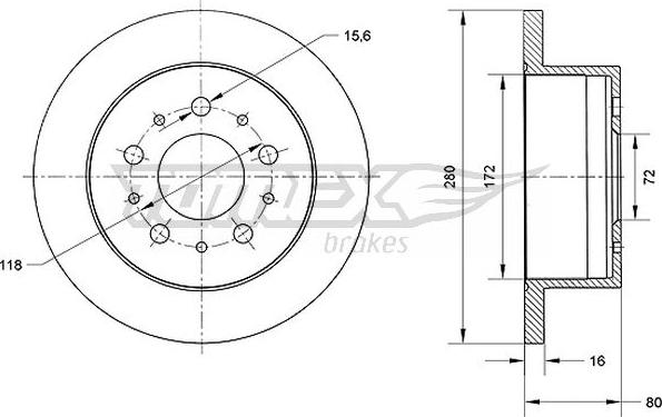 TOMEX brakes TX 70-61 - Kočioni disk www.molydon.hr