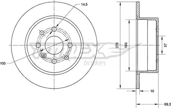 TOMEX brakes TX 70-63 - Kočioni disk www.molydon.hr