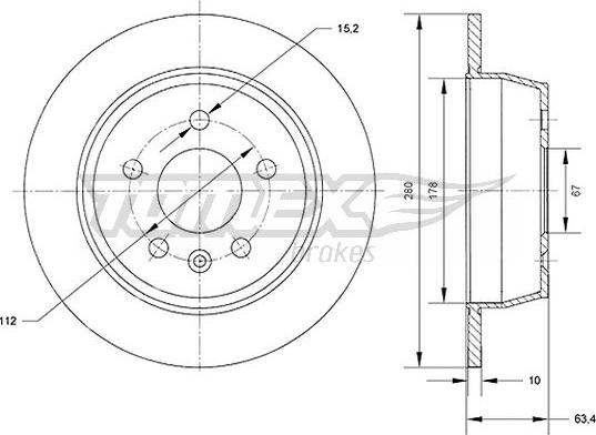 TOMEX brakes TX 70-62 - Kočioni disk www.molydon.hr