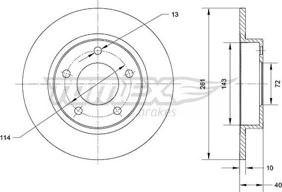 TOMEX brakes TX 70-67 - Kočioni disk www.molydon.hr