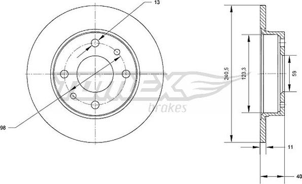 TOMEX brakes TX 70-04 - Kočioni disk www.molydon.hr