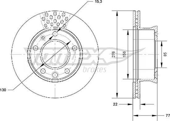 TOMEX brakes TX 70-07 - Kočioni disk www.molydon.hr