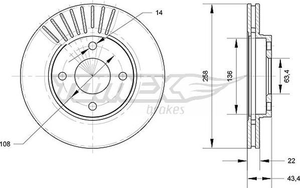 TOMEX brakes TX 70-13 - Kočioni disk www.molydon.hr