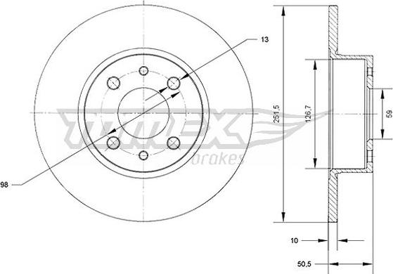 TOMEX brakes TX 70-89 - Kočioni disk www.molydon.hr