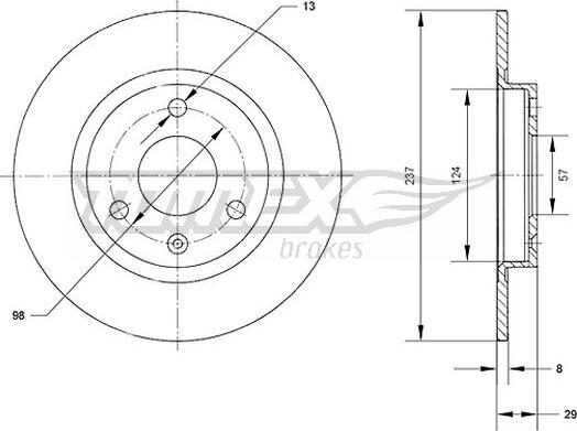 TOMEX brakes TX 70-86 - Kočioni disk www.molydon.hr