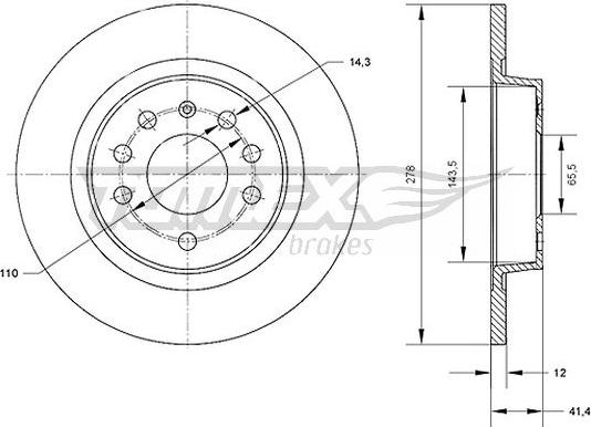 TOMEX brakes TX 70-81 - Kočioni disk www.molydon.hr