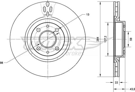 TOMEX brakes TX 70-83 - Kočioni disk www.molydon.hr