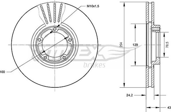 TOMEX brakes TX 70-87 - Kočioni disk www.molydon.hr