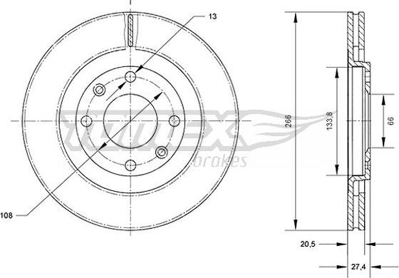 TOMEX brakes TX 70-31 - Kočioni disk www.molydon.hr