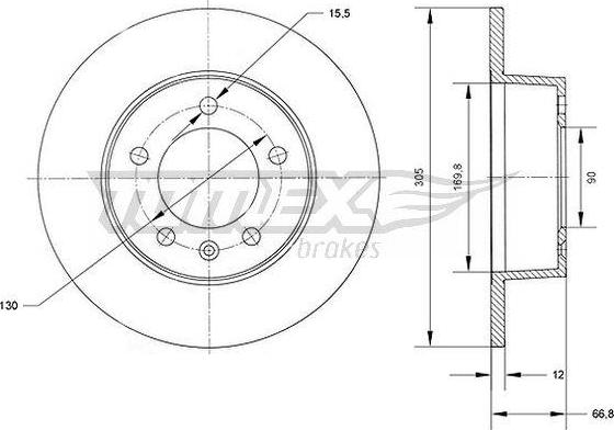 TOMEX brakes TX 70-37 - Kočioni disk www.molydon.hr