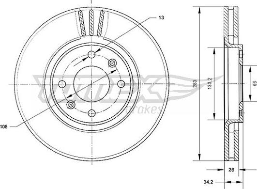 TOMEX brakes TX 70-24 - Kočioni disk www.molydon.hr