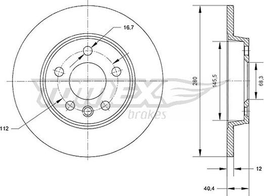 TOMEX brakes TX 70-26 - Kočioni disk www.molydon.hr