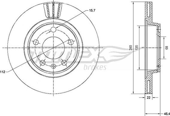 TOMEX brakes TX 70-21 - Kočioni disk www.molydon.hr