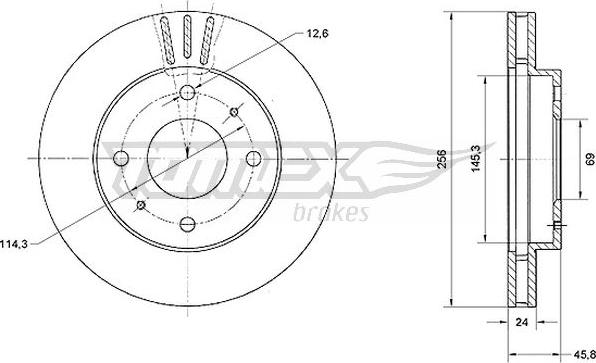 TOMEX brakes TX 70-74 - Kočioni disk www.molydon.hr