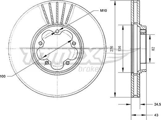 TOMEX brakes TX 70-75 - Kočioni disk www.molydon.hr