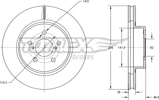 TOMEX brakes TX 71-95 - Kočioni disk www.molydon.hr