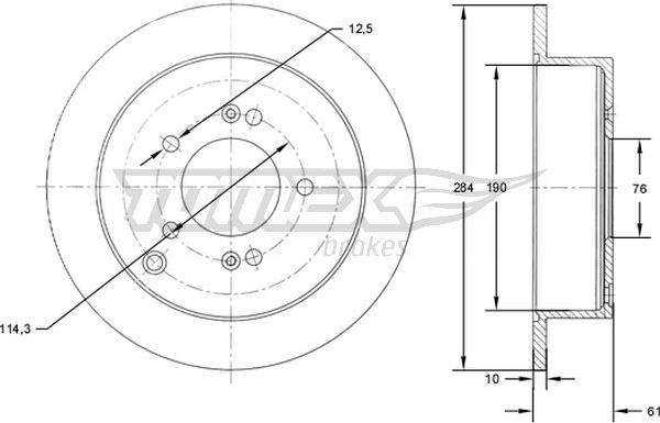 TOMEX brakes TX 71-49 - Kočioni disk www.molydon.hr