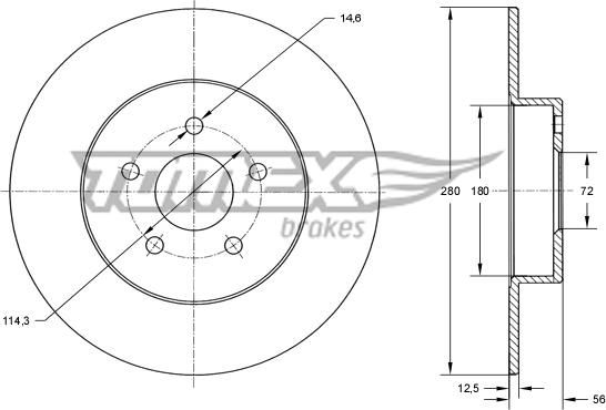 TOMEX brakes TX 71-46 - Kočioni disk www.molydon.hr