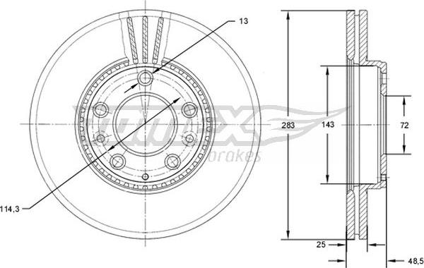 TOMEX brakes TX 71-41 - Kočioni disk www.molydon.hr