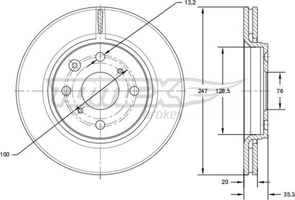 TOMEX brakes TX 71-55 - Kočioni disk www.molydon.hr