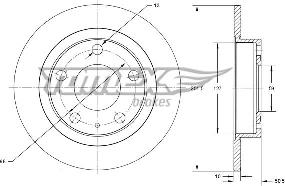 TOMEX brakes TX 71-58 - Kočioni disk www.molydon.hr