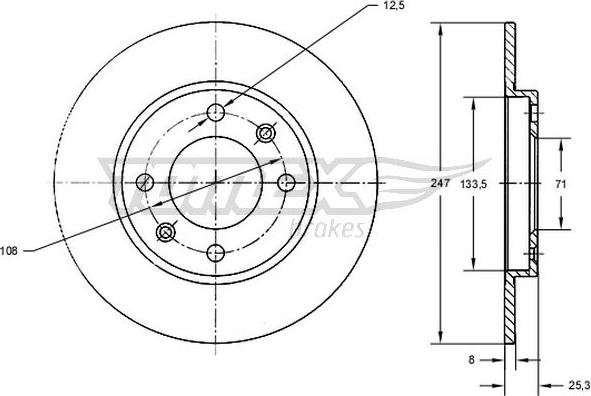 TOMEX brakes TX 71-53 - Kočioni disk www.molydon.hr