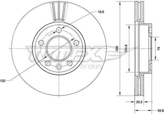 TOMEX brakes TX 71-04 - Kočioni disk www.molydon.hr