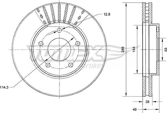 TOMEX brakes TX 71-00 - Kočioni disk www.molydon.hr