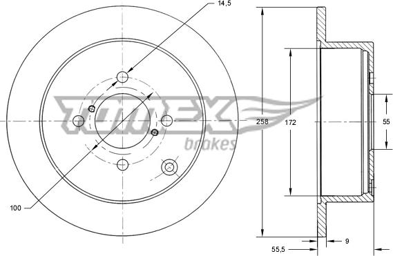 TOMEX brakes TX 71-08 - Kočioni disk www.molydon.hr