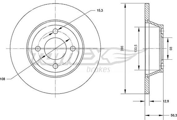 TOMEX brakes TX 71-03 - Kočioni disk www.molydon.hr