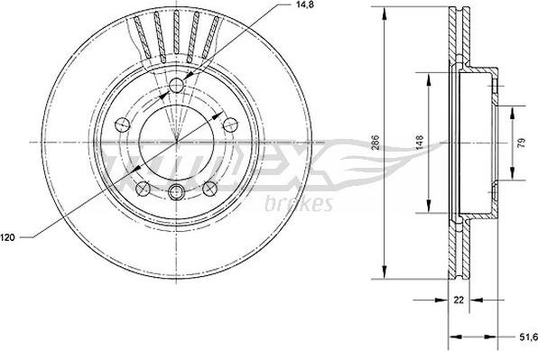 TOMEX brakes TX 71-02 - Kočioni disk www.molydon.hr