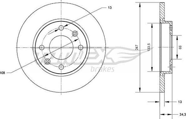 TOMEX brakes TX 71-15 - Kočioni disk www.molydon.hr