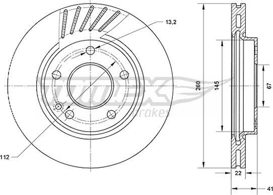 TOMEX brakes TX 71-13 - Kočioni disk www.molydon.hr