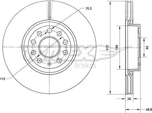 TOMEX brakes TX 71-12 - Kočioni disk www.molydon.hr