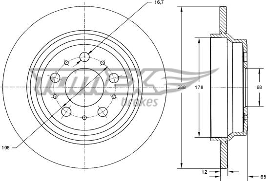 TOMEX brakes TX 71-17 - Kočioni disk www.molydon.hr