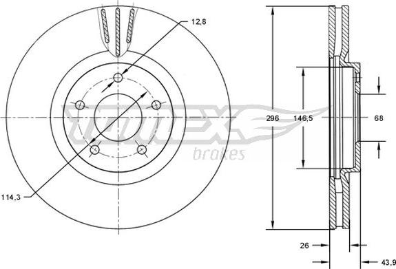 TOMEX brakes TX 71-84 - Kočioni disk www.molydon.hr