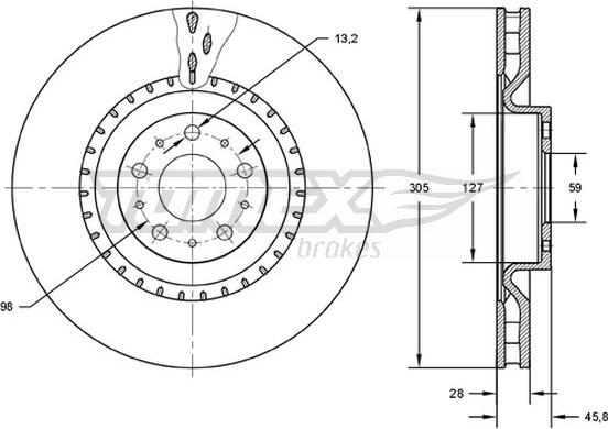 TOMEX brakes TX 71-86 - Kočioni disk www.molydon.hr