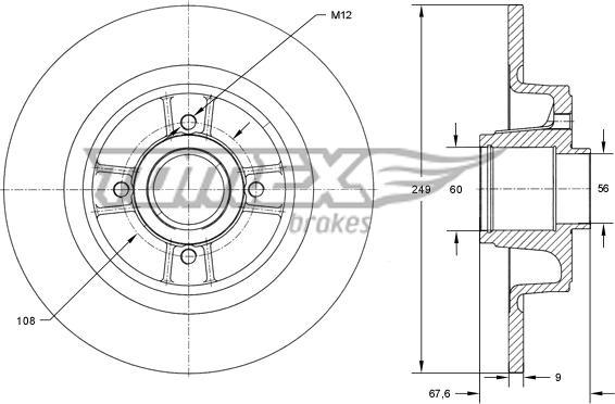 TOMEX brakes TX 71-811 - Kočioni disk www.molydon.hr