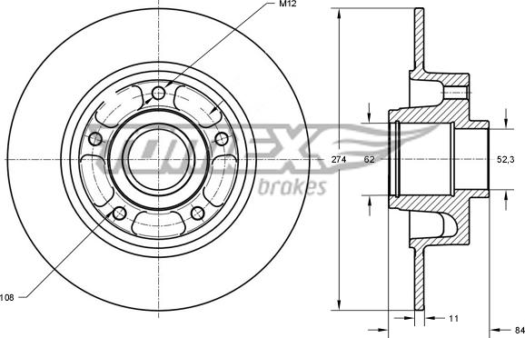 TOMEX brakes TX 71-831 - Kočioni disk www.molydon.hr