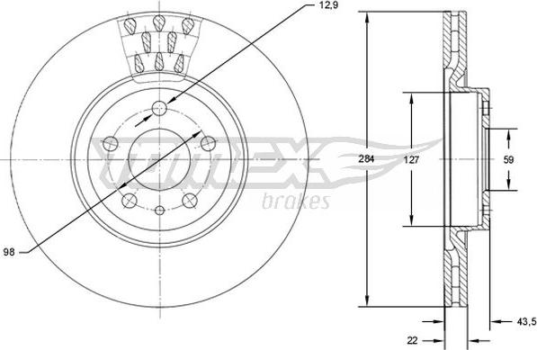 TOMEX brakes TX 71-39 - Kočioni disk www.molydon.hr