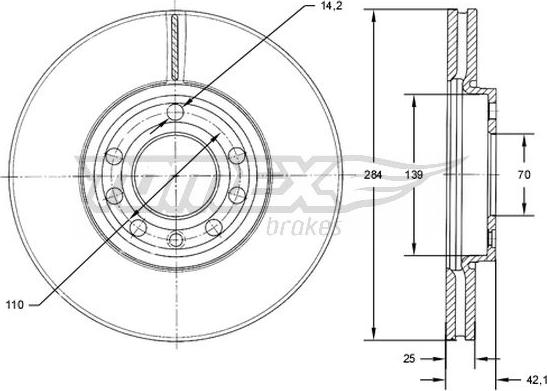 TOMEX brakes TX 71-30 - Kočioni disk www.molydon.hr