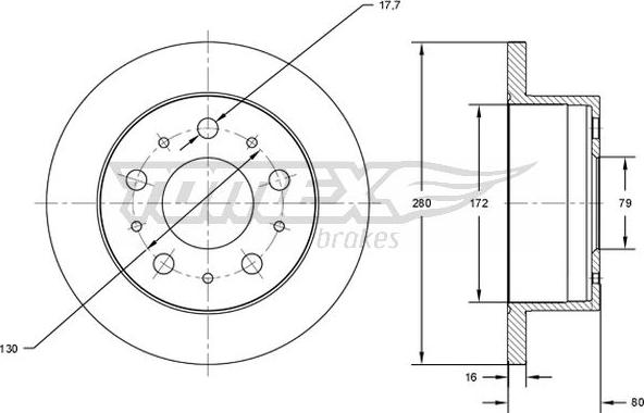 TOMEX brakes TX 71-38 - Kočioni disk www.molydon.hr