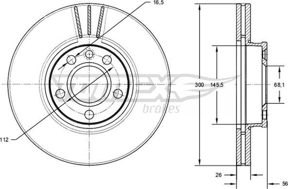 TOMEX brakes TX 71-33 - Kočioni disk www.molydon.hr