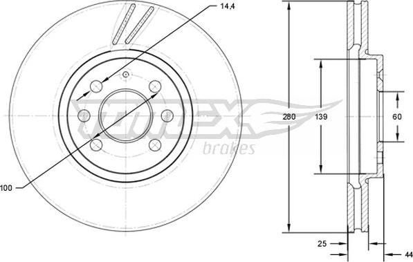 TOMEX brakes TX 71-20 - Kočioni disk www.molydon.hr